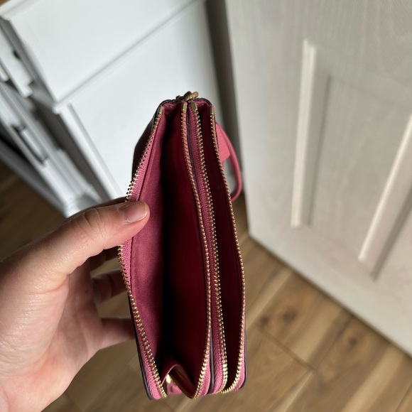 Coach Pink Pebbled Leather Wristlet - Picture 4 of 4